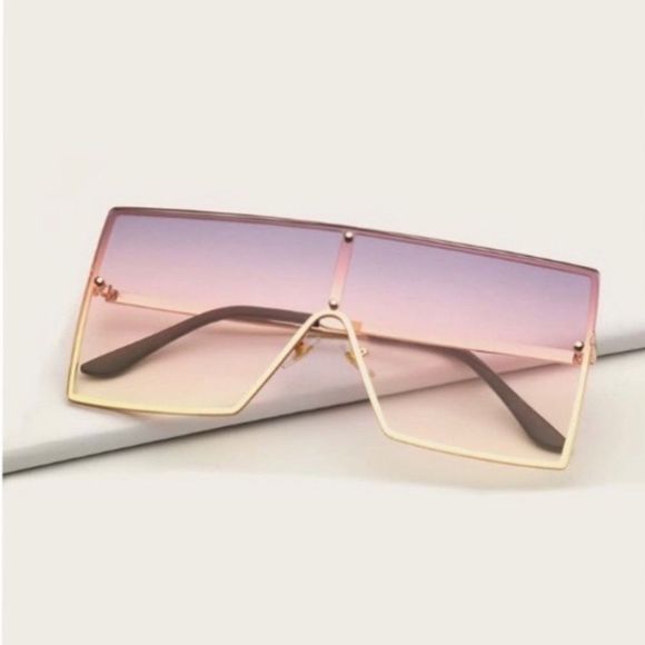 𝅺Multi Color Square Frame Sunglasses New - Picture 4 of 8